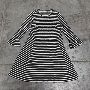 Kate Spade Broome Street B&W striped ruffle dress XXL